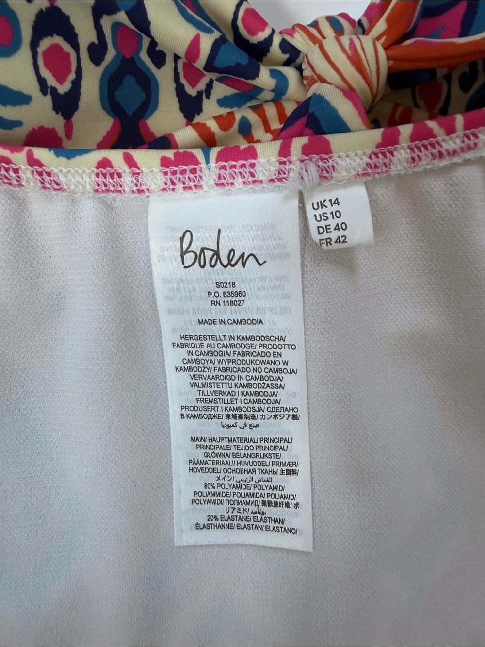 BODEN Tie Front One Piece Swimsuit - EUC - Picture 7 of 12